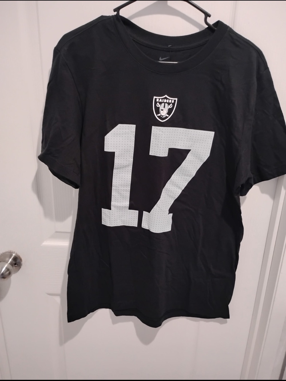 Nike Black Raiders #17 Short Sleeve Graphic Tee
